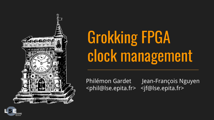 grokking fpga clock management