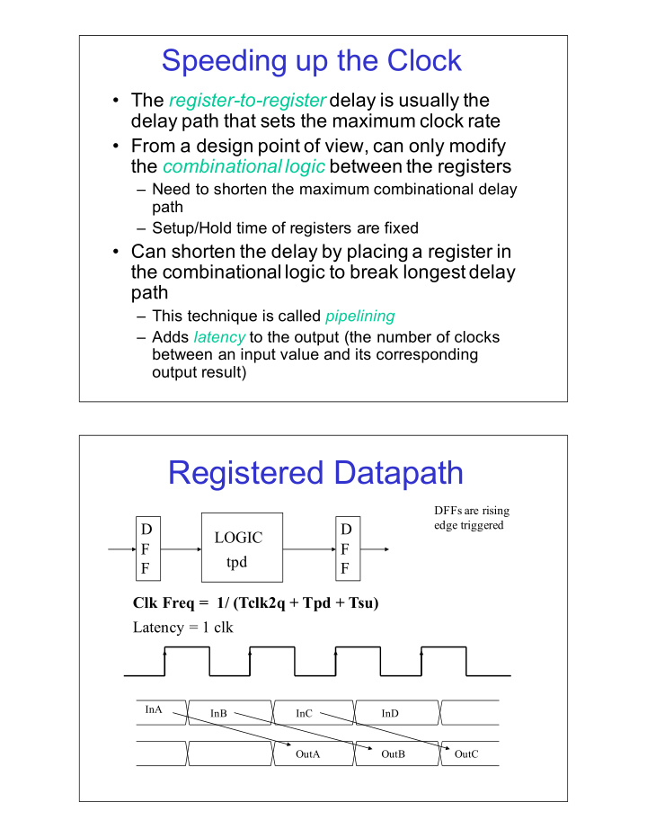 registered datapath