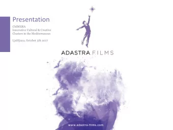 Presentation  ChIMERA  Innovative Cultural &amp; Creative  Clusters in the Mediterranean