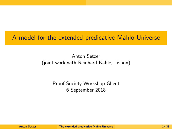 a model for the extended predicative mahlo universe