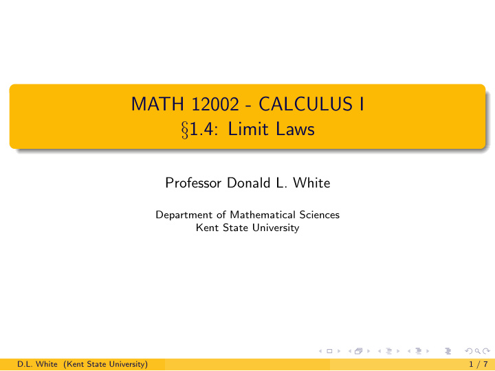 math 12002 calculus i 1 4 limit laws
