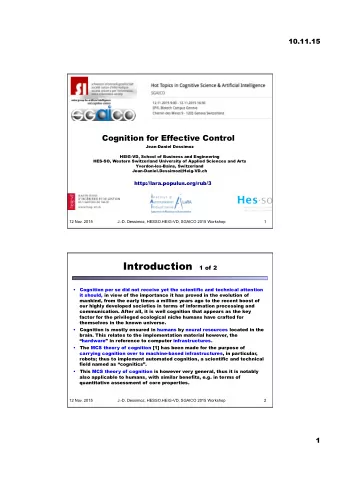 Content  Introduction  1.  Modeling, incl. reality, target, goal and vision  2.  Modeling sequences