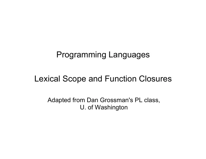 programming languages
