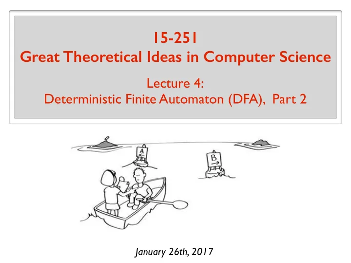 15 251 great theoretical ideas in computer science