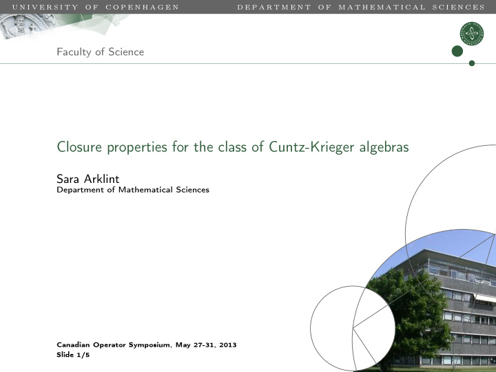 closure properties for the class of cuntz krieger algebras