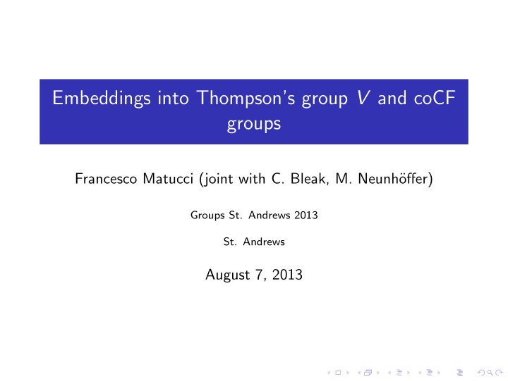 embeddings into thompson s group v and cocf groups