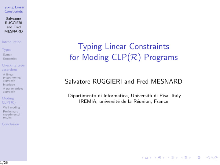 typing linear constraints