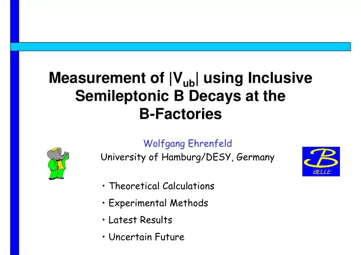 measurement of v ub using inclusive semileptonic b decays