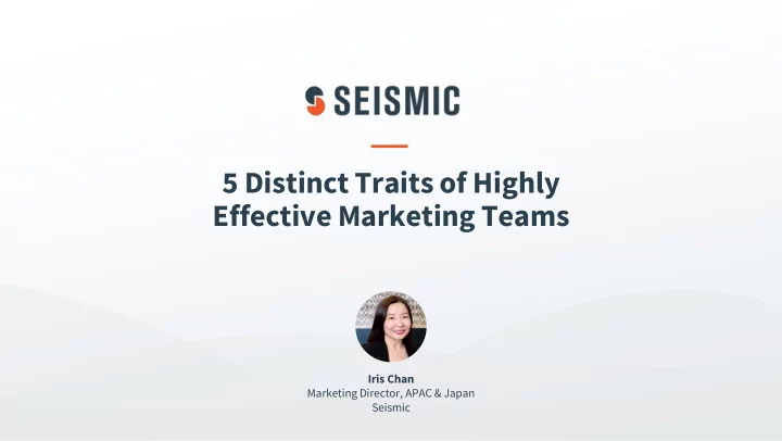 5 distinct traits of highly