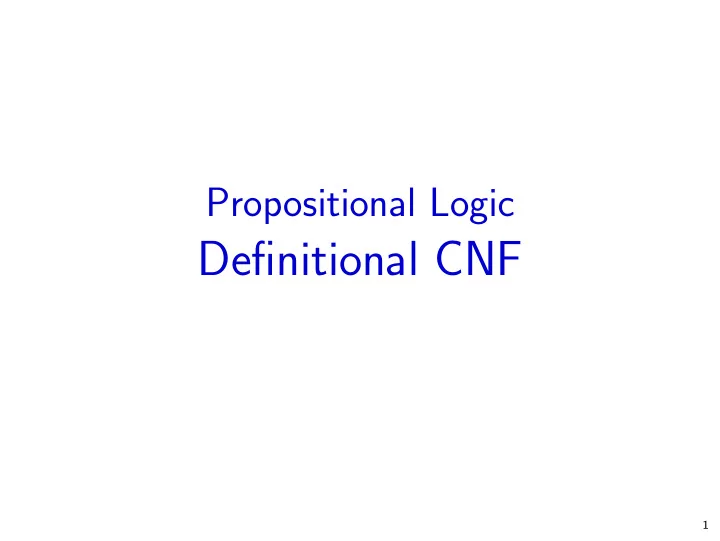 definitional cnf