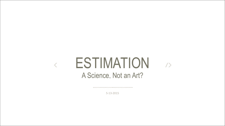 estimation