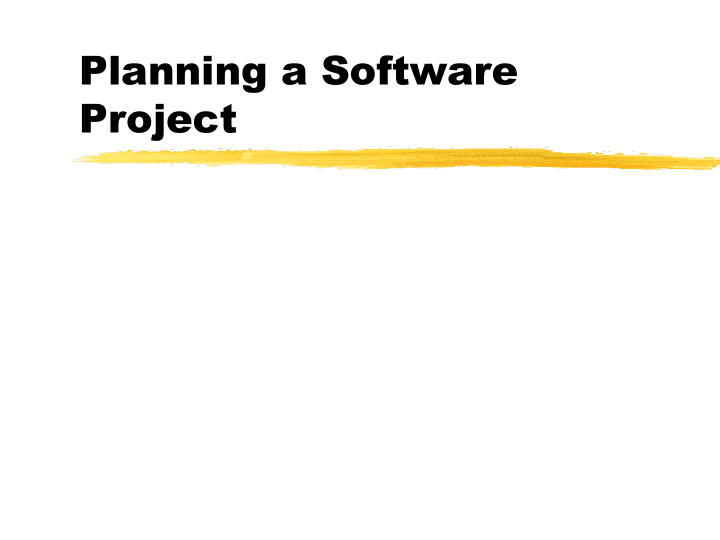 planning a software project agenda