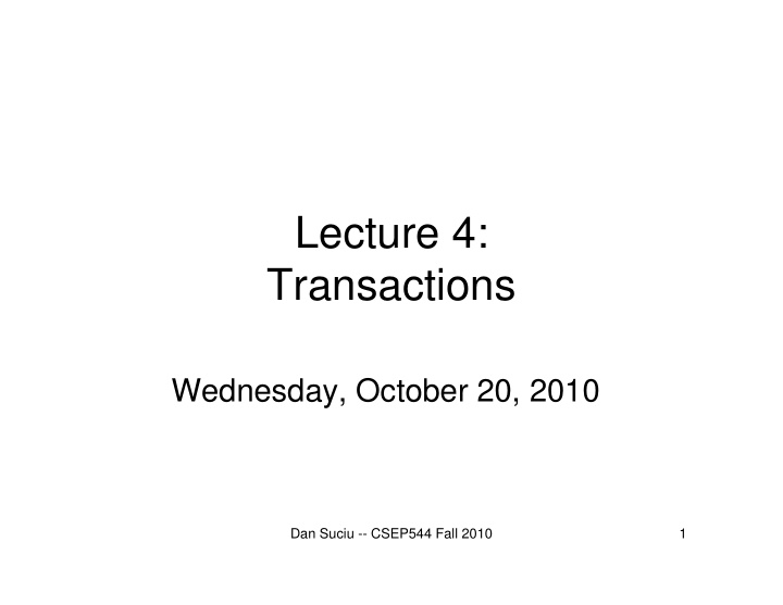 lecture 4 transactions