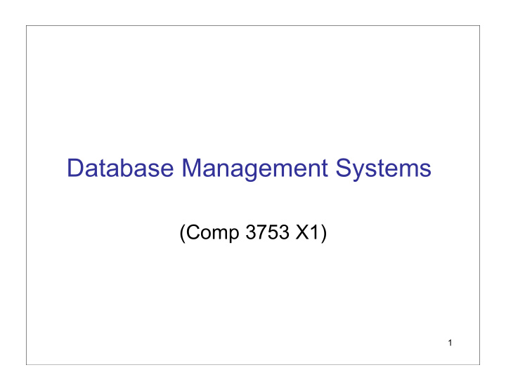 database management systems