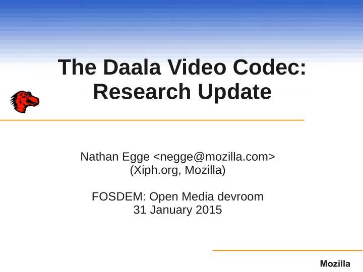 the daala video codec research update