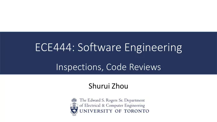 ece444 software engineering