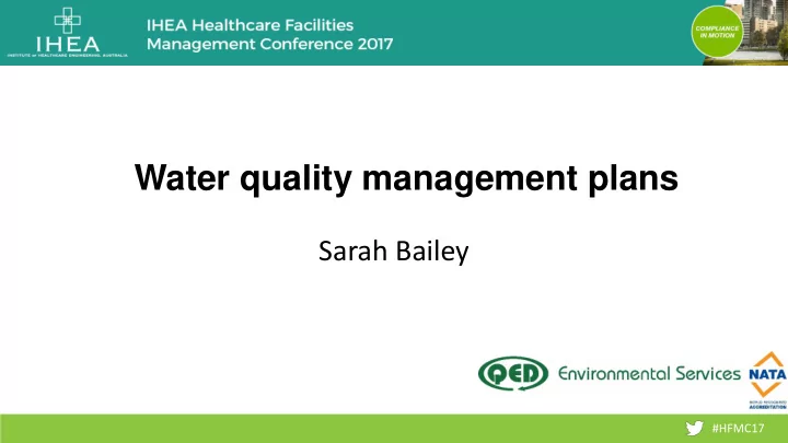 water quality management plans