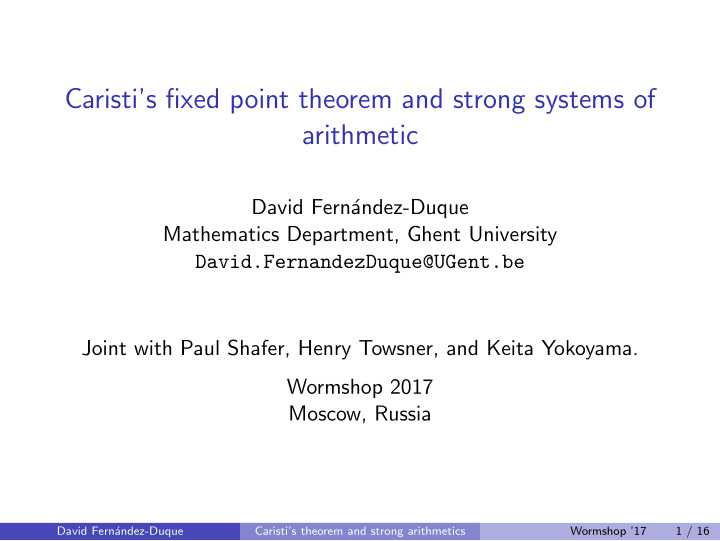 caristi s fixed point theorem and strong systems of