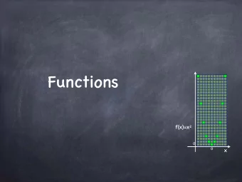 Functions f(x)=x 2  0  0  x  Functions  For each element in a universe (domain), a predicate