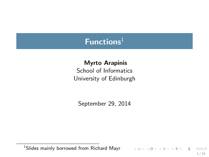 functions as relations