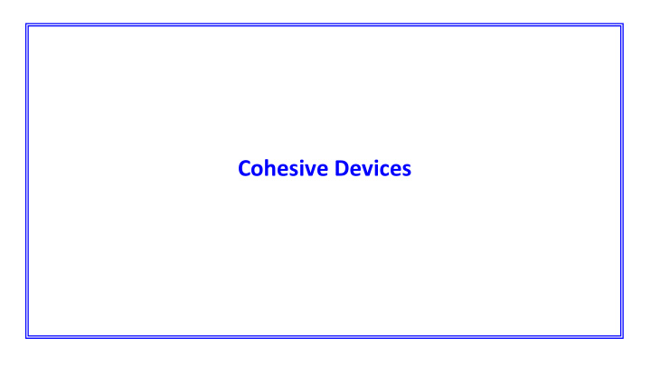 cohesive devices cohesive devices