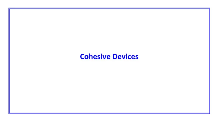 cohesive devices cohesive devices