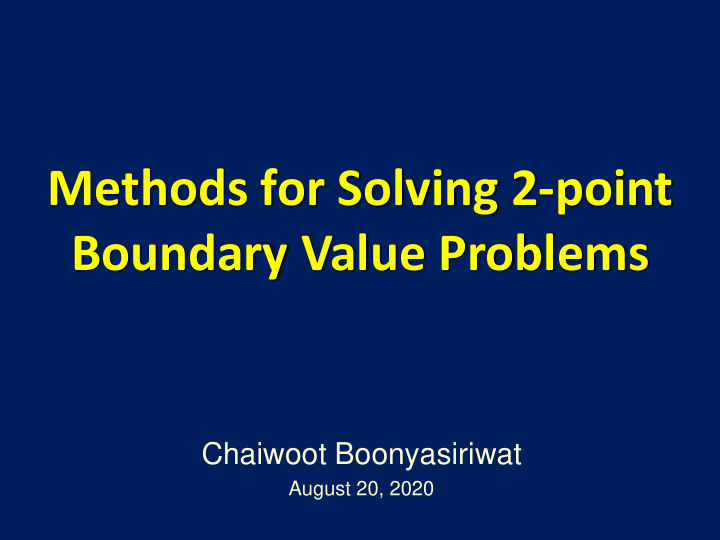 methods for solving 2 point