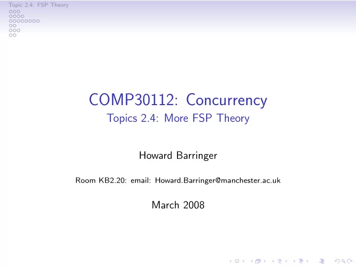 comp30112 concurrency