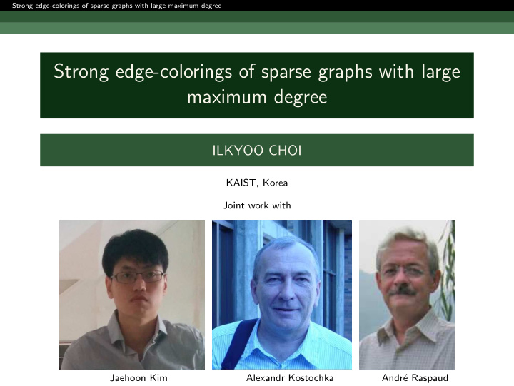 strong edge colorings of sparse graphs with large maximum