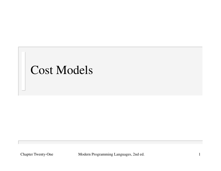 cost models