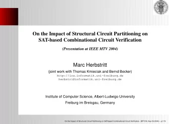 On the Impact of Structural Circuit Partitioning on  SAT-based Combinational Circuit Verification