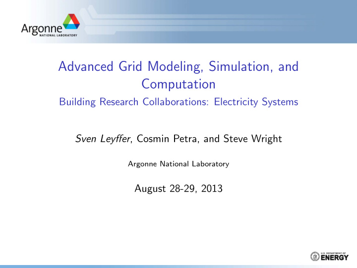 advanced grid modeling simulation and computation