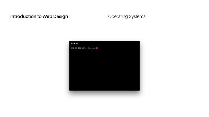 operating systems introduction to web design operating