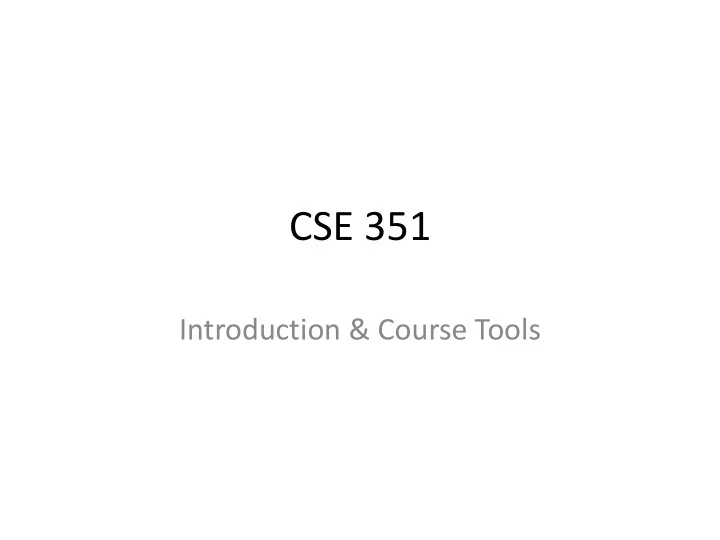 cse 351