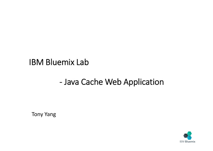 ibm bluemix lab java cache web application