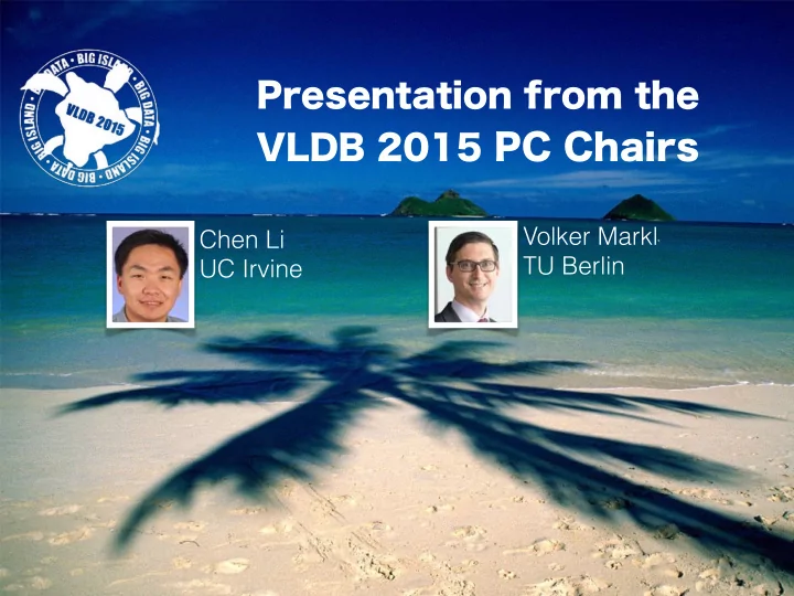 vldb 2015 pc chairs