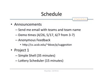 Schedule    UC  Santa  Barbara    Announcements    Send  me  email