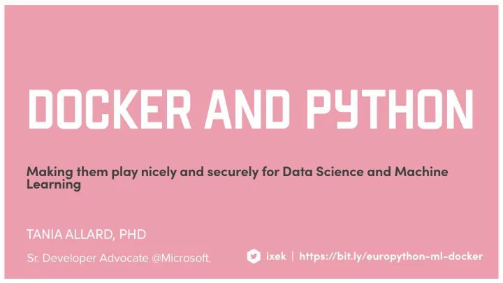 docker and python