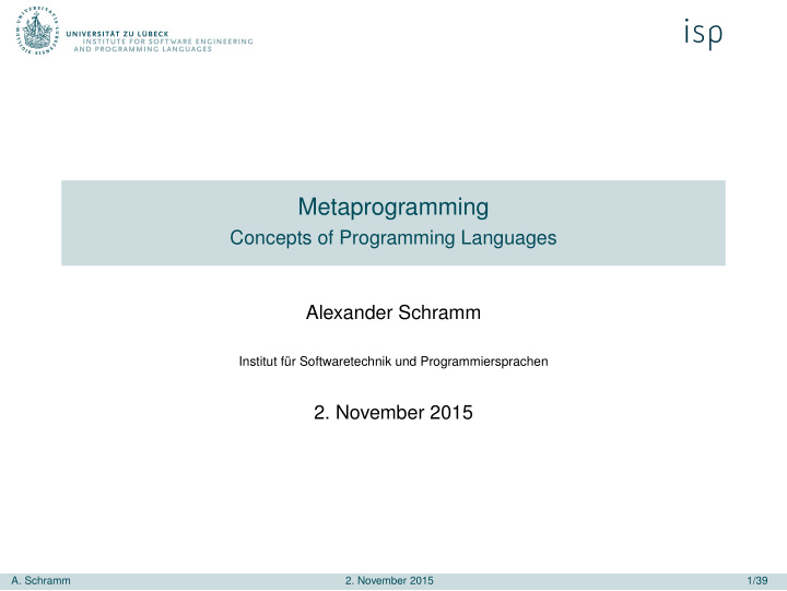 metaprogramming