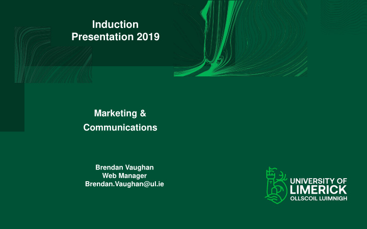 induction presentation 2019