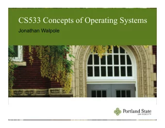 The Structure of the  THE  -Multiprogramming  System  Edsger W. Dijkstra  Technological