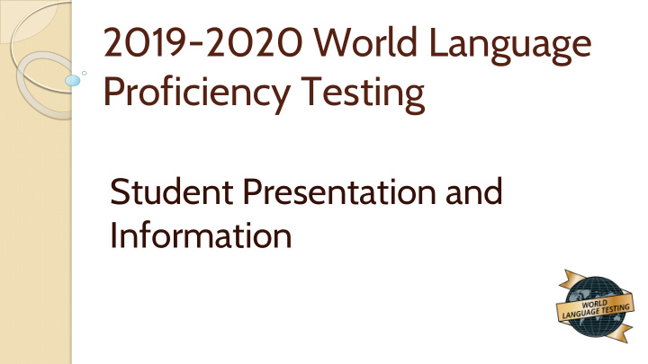 2019 2020 world language