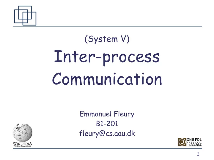 inter process communication