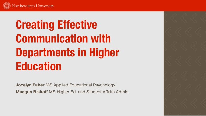 creating effective communication with departments in
