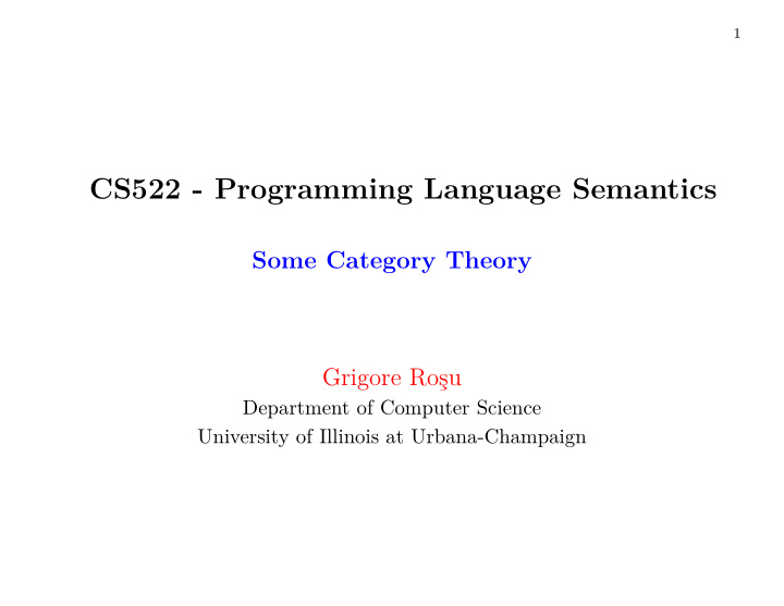 cs522 programming language semantics