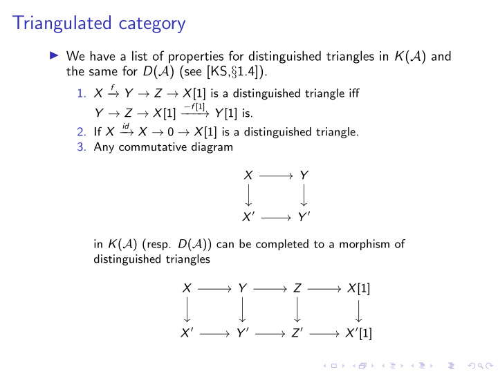 triangulated category