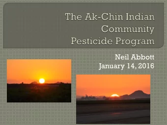 Neil Abbott  January 14, 2016  1912, Established by Executive Order  Initially given 47,600