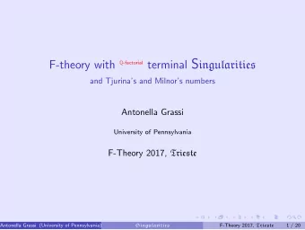 Based on  Arras - AG.- Weigand: arXiv1612.05646, hep-th  G. - Weigand: arXiv, alg-geom/geom-top, to