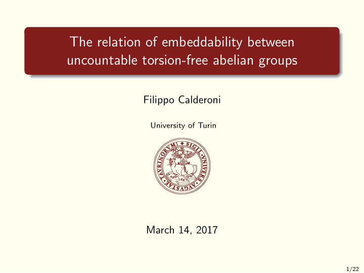 the relation of embeddability between uncountable torsion