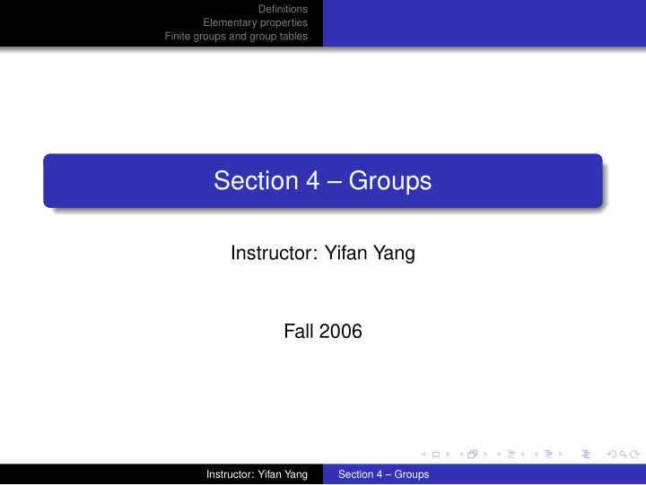 section 4 groups